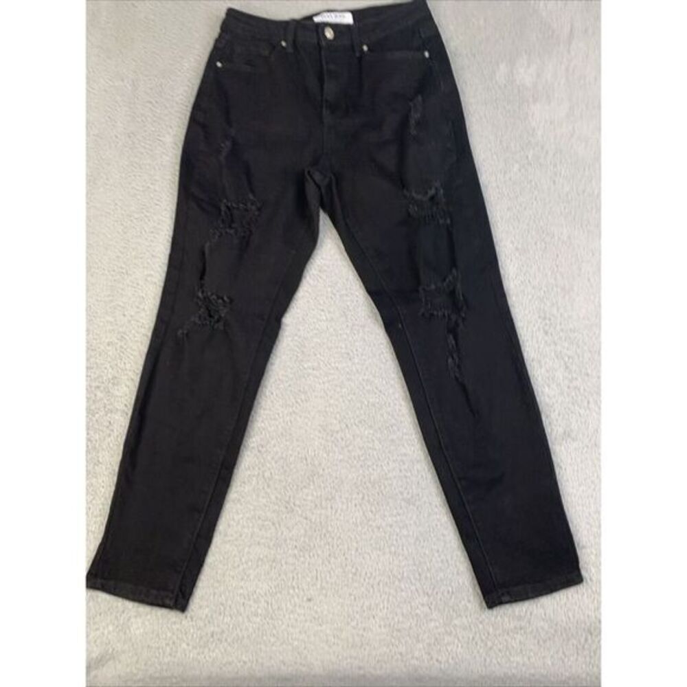 Wax Jeans Womens Size 5 Black Factory‎ Distressed  Jean Collection Cotton Blend
